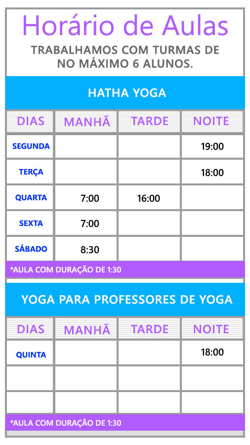 Horário de Aulas